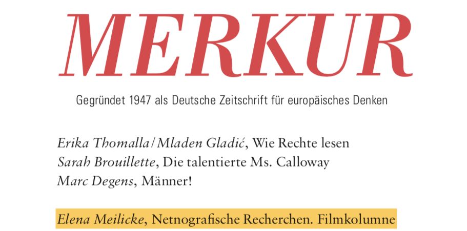 Merkur-Artikel zu Galibert-Laînés Desktop&nbsp;Documentaries
